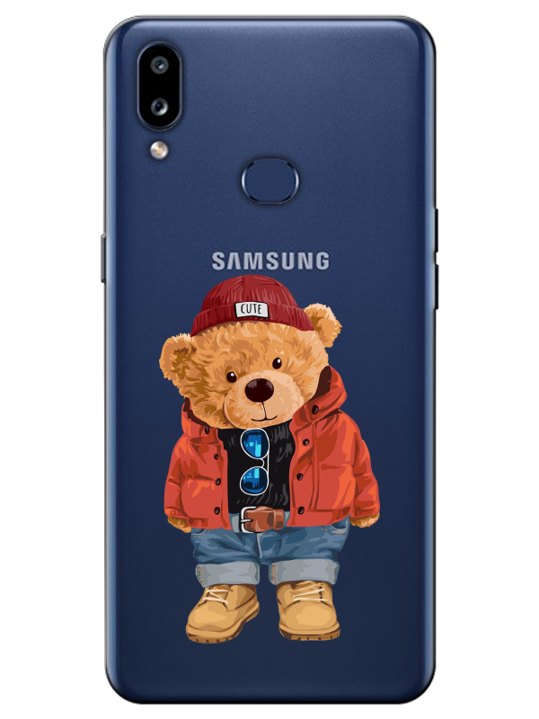 Samsung%20A10s%20Teddy%20Bear%20Şeffaf%20Telefon%20Kılıfı