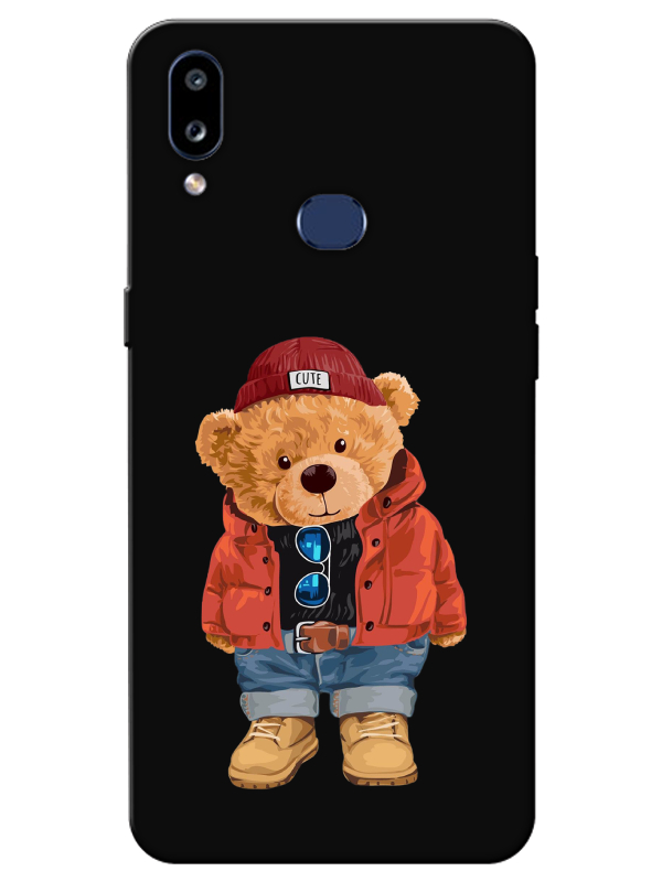 Samsung%20A10s%20Teddy%20Bear%20Siyah%20Telefon%20Kılıfı