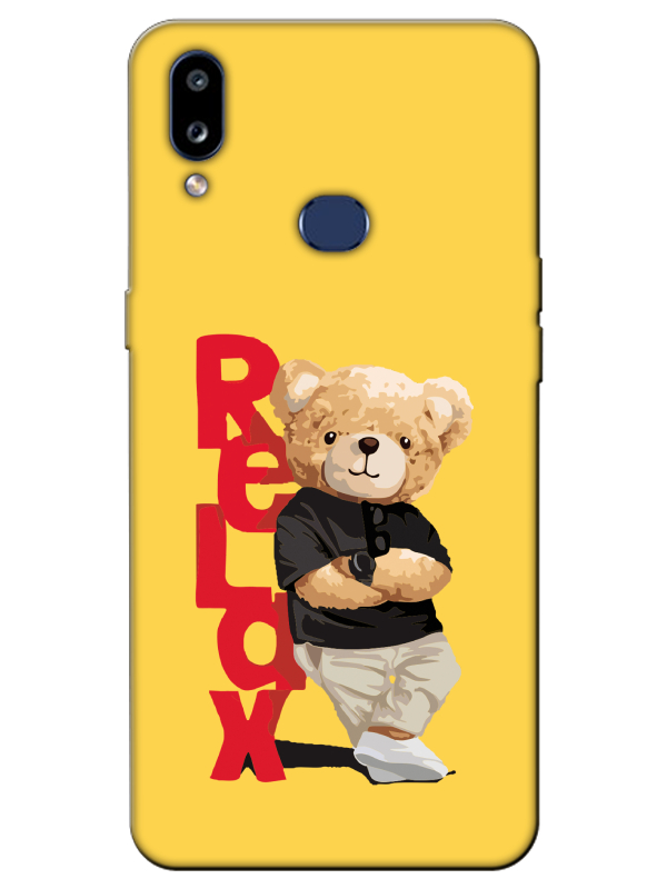 Samsung%20A10s%20Teddy%20Bear%20Relax%20Sarı%20Telefon%20Kılıfı