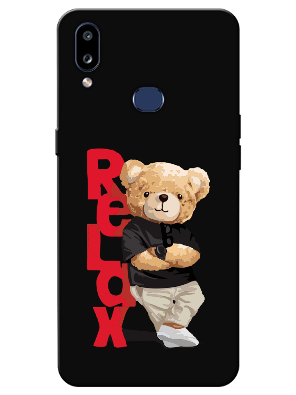 Samsung%20A10s%20Teddy%20Bear%20Relax%20Siyah%20Telefon%20Kılıfı