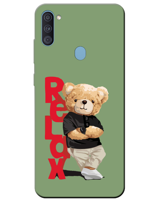 Samsung%20A11%20Teddy%20Bear%20Relax%20Yeşil%20Telefon%20Kılıfı