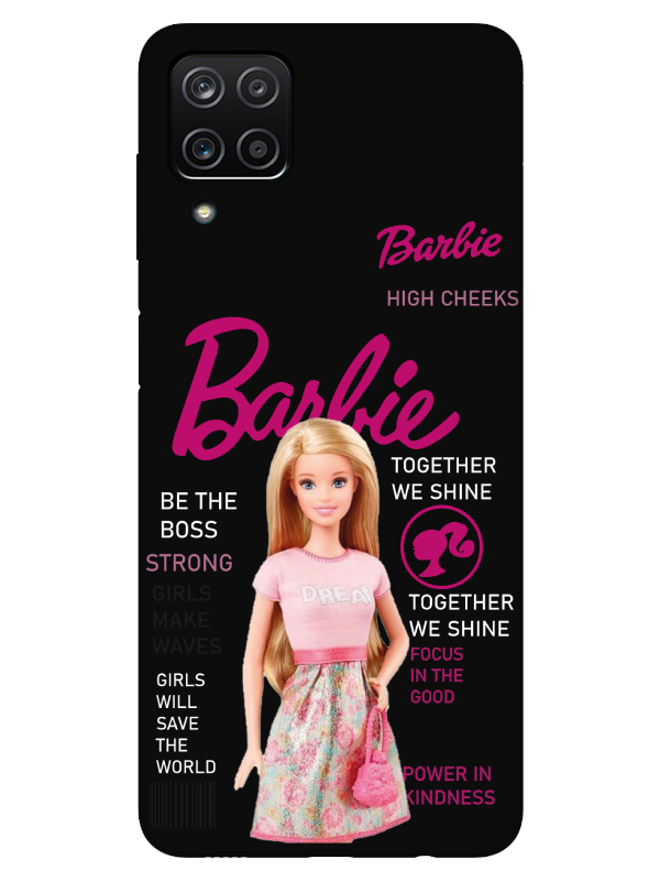 Samsung%20A12%20Barbie%20Siyah%20Telefon%20Kılıfı