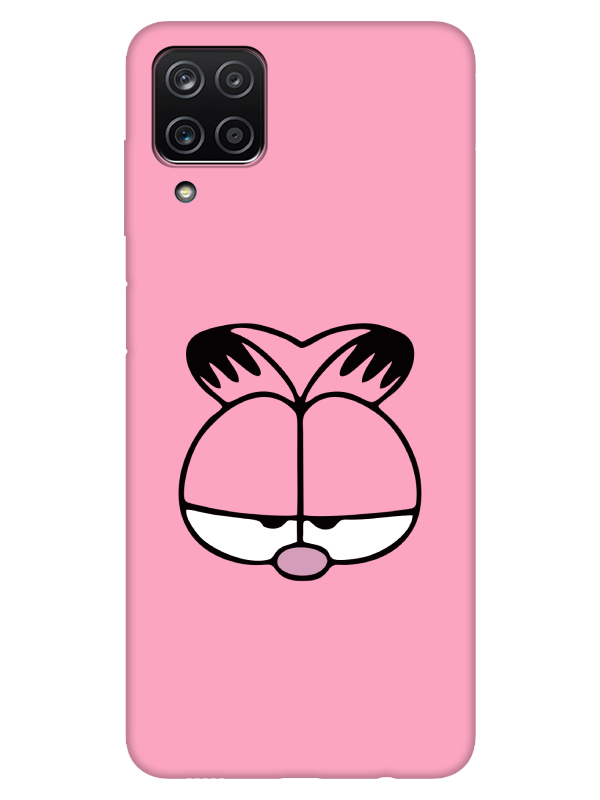 Samsung%20A12%20Garfield%20Pembe%20Telefon%20Kılıfı