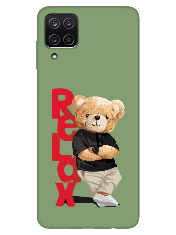 Samsung%20A12%20Teddy%20Bear%20Relax%20Yeşil%20Telefon%20Kılıfı