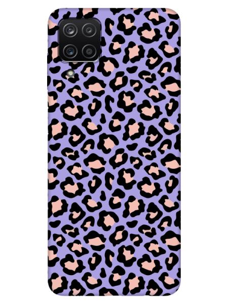 Samsung%20A12%20Leopar%20Desenli%20Lila%20Telefon%20Kılıfı