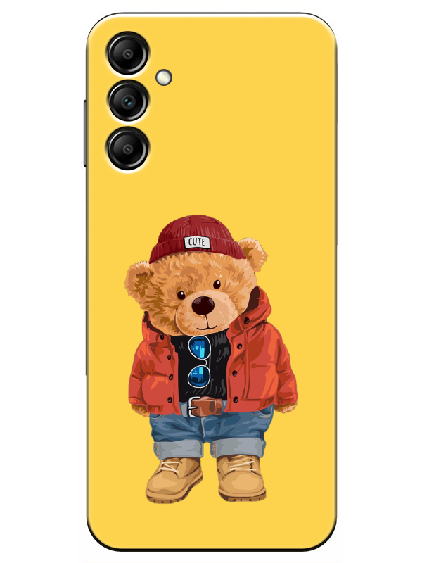 Samsung%20A14%20Teddy%20Bear%20Sarı%20Telefon%20Kılıfı