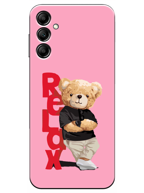 Samsung%20A14%20Teddy%20Bear%20Relax%20Pembe%20Telefon%20Kılıfı