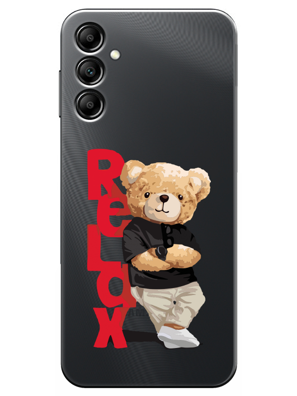 Samsung%20A14%20Teddy%20Bear%20Relax%20Şeffaf%20Telefon%20Kılıfı