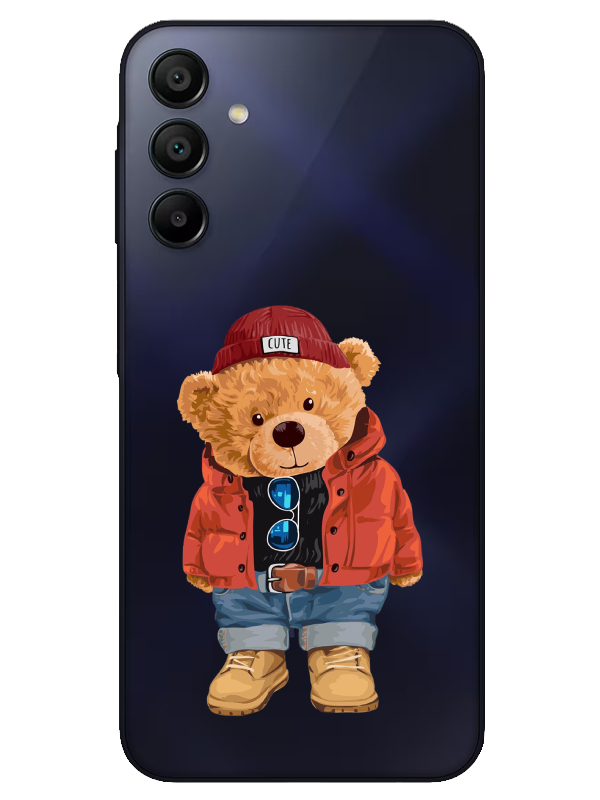 Samsung%20A15%20Teddy%20Bear%20Şeffaf%20Telefon%20Kılıfı