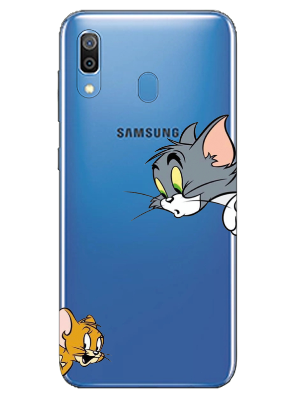 Samsung%20A20%20Tom%20And%20Jerry%20Şeffaf%20Telefon%20Kılıfı