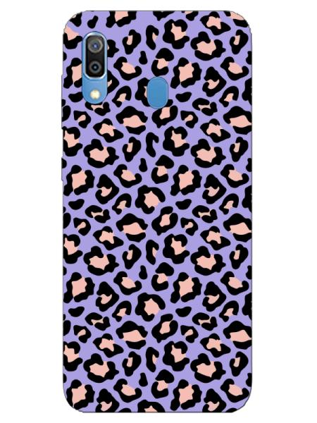 Samsung%20A20%20Leopar%20Desenli%20Lila%20Telefon%20Kılıfı