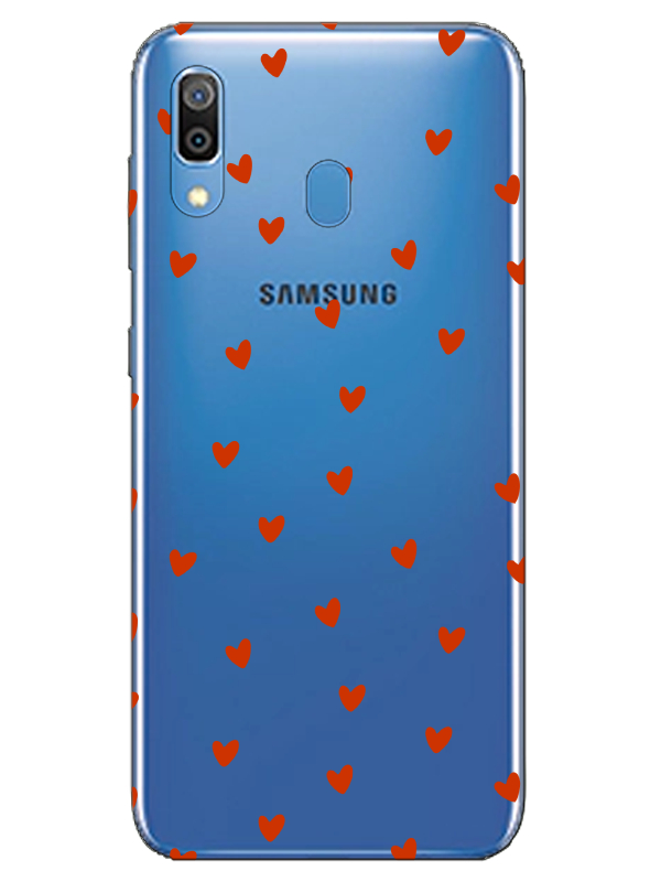 Samsung%20A20%20Minik%20Kalpler%20Şeffaf%20Telefon%20Kılıfı