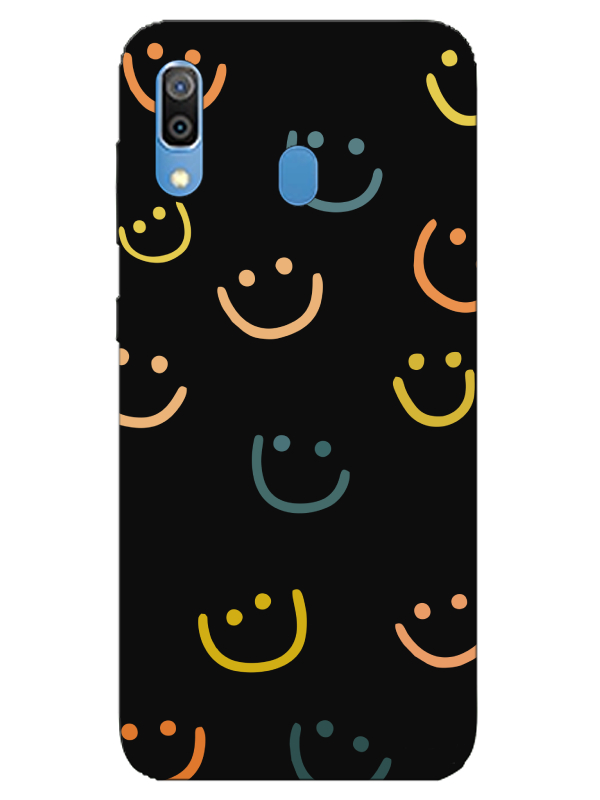 Samsung%20A20%20Emoji%20Gülen%20Yüz%20Siyah%20Telefon%20Kılıfı