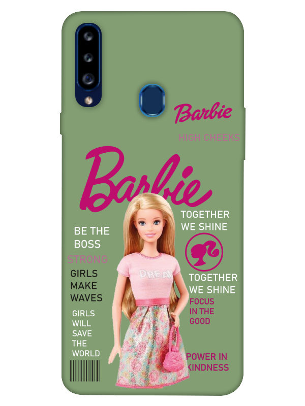 Samsung%20A20s%20Barbie%20Yeşil%20Telefon%20Kılıfı