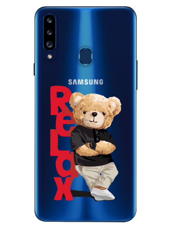 Samsung%20A20s%20Teddy%20Bear%20Relax%20Şeffaf%20Telefon%20Kılıfı