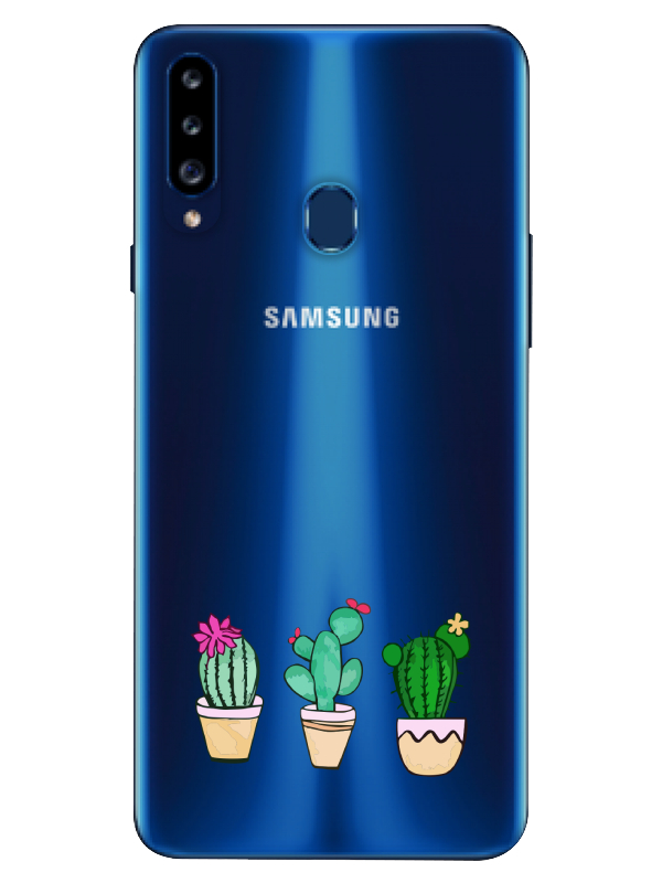 Samsung%20A20s%20Kaktüs%20Şeffaf%20Telefon%20Kılıfı