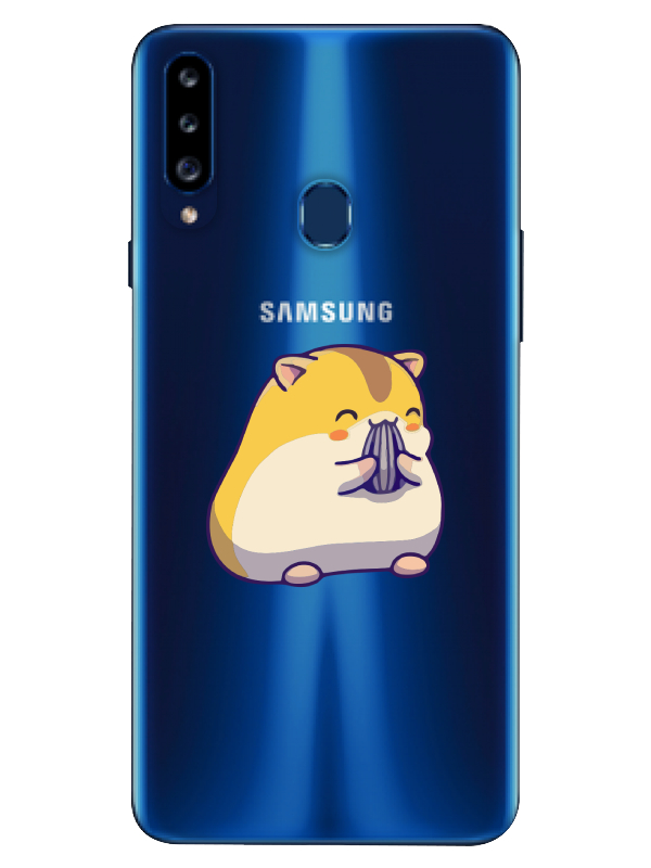 Samsung%20A20s%20Sevimli%20Hamster%20Şeffaf%20Telefon%20Kılıfı