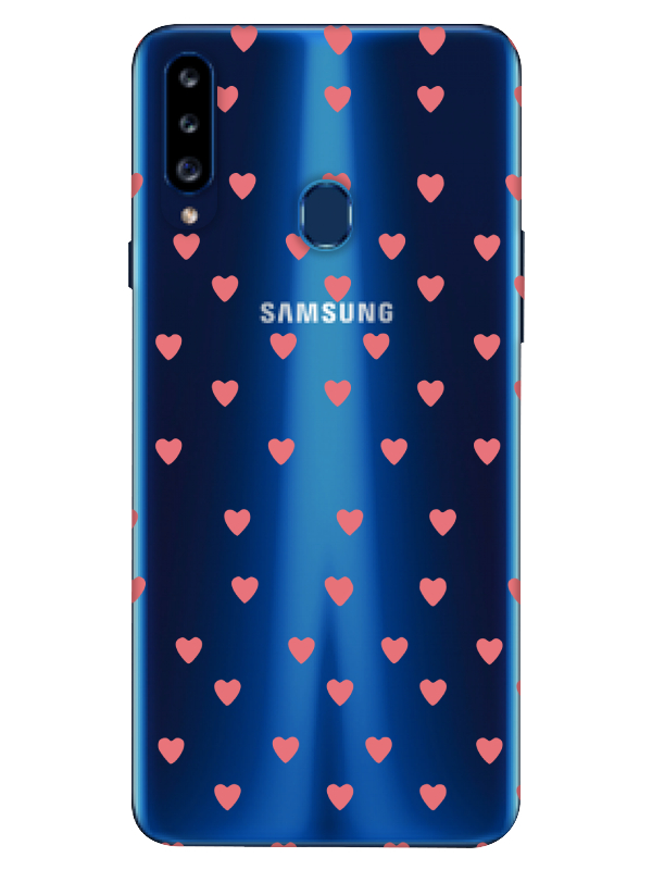 Samsung%20A20s%20Minik%20Kalpler%20Şeffaf%20Telefon%20Kılıfı