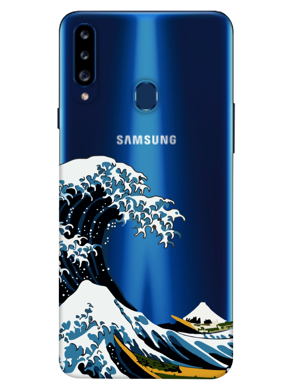 Samsung%20A20s%20Kanagawa%20Şeffaf%20Telefon%20Kılıfı