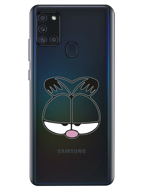 Samsung%20A21s%20Garfield%20Şeffaf%20Telefon%20Kılıfı