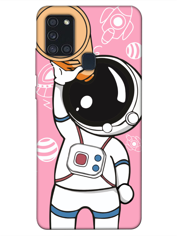 Samsung%20A21s%20Astronot%20Pembe%20Telefon%20Kılıfı