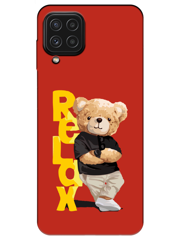 Samsung%20A22%20Teddy%20Bear%20Relax%20Kırmızı%20Telefon%20Kılıfı