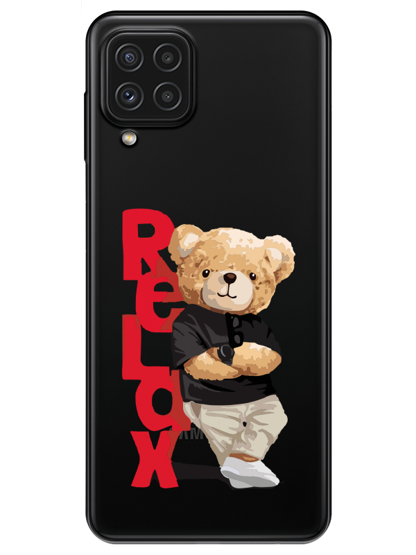 Samsung%20A22%20Teddy%20Bear%20Relax%20Şeffaf%20Telefon%20Kılıfı