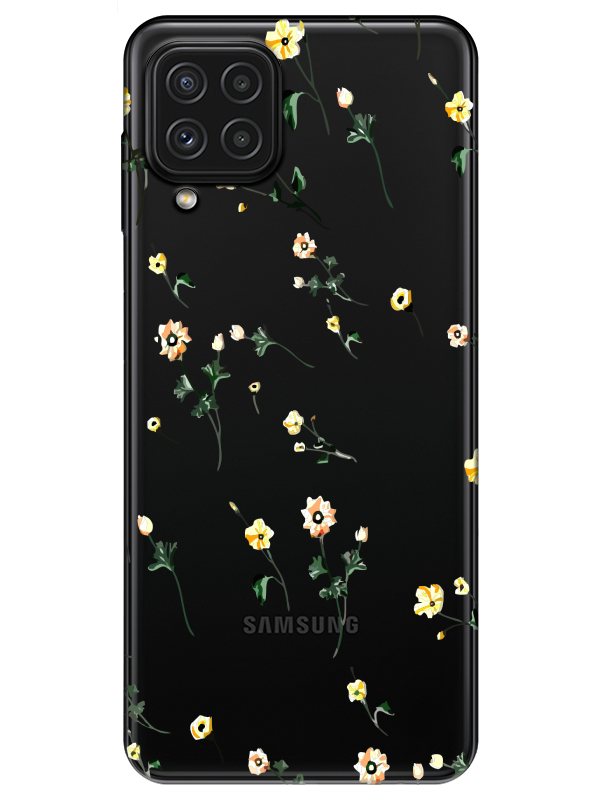 Samsung%20A22%20Çiçekli%20Şeffaf%20Telefon%20Kılıfı