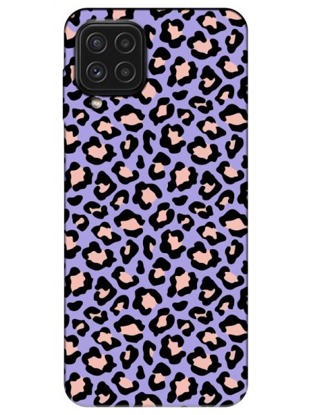 Samsung%20A22%20Leopar%20Desenli%20Lila%20Telefon%20Kılıfı