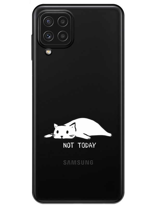 Samsung%20A22%20Not%20Today%20Kedi%20Şeffaf%20Telefon%20Kılıfı