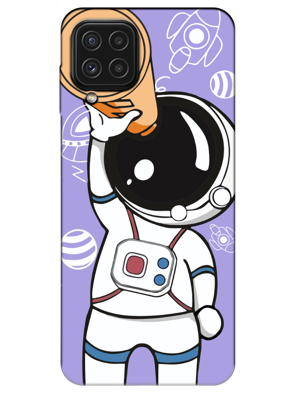 Samsung%20A22%20Astronot%20Lila%20Telefon%20Kılıfı