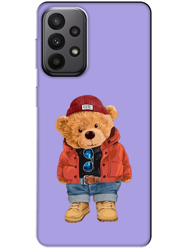 Samsung%20A23%20Teddy%20Bear%20Lila%20Telefon%20Kılıfı