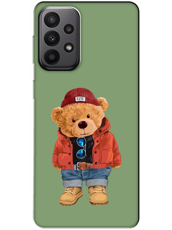 Samsung%20A23%20Teddy%20Bear%20Yeşil%20Telefon%20Kılıfı