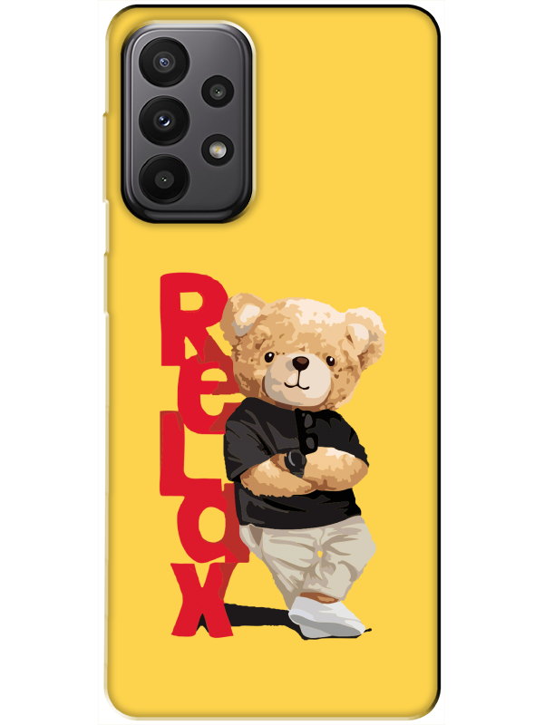 Samsung%20A23%20Teddy%20Bear%20Relax%20Sarı%20Telefon%20Kılıfı