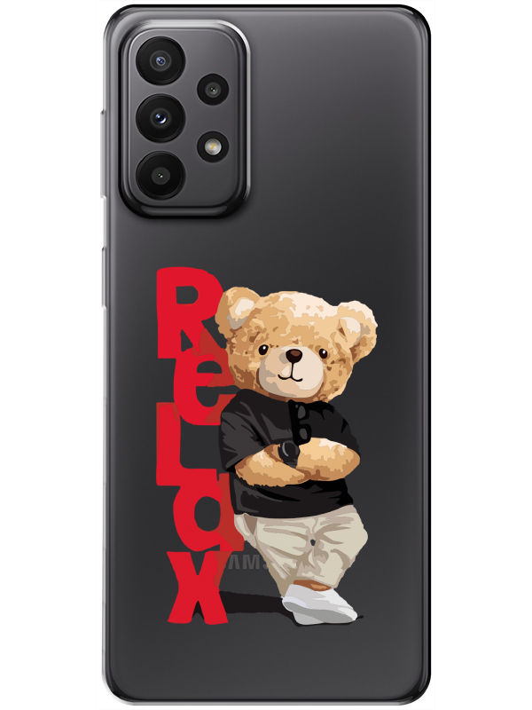 Samsung%20A23%20Teddy%20Bear%20Relax%20Şeffaf%20Telefon%20Kılıfı