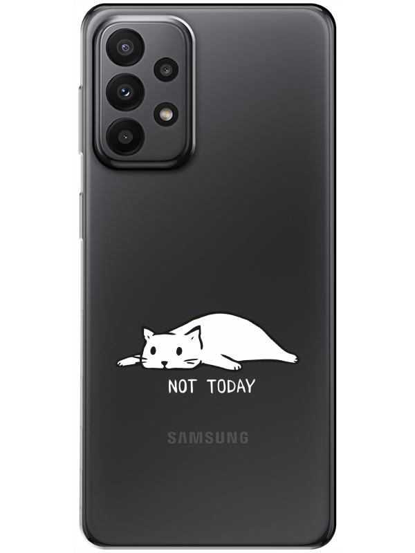 Samsung%20A23%20Not%20Today%20Kedi%20Şeffaf%20Telefon%20Kılıfı