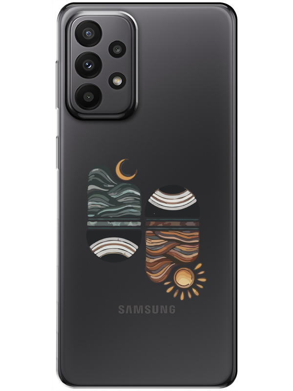 Samsung%20A23%20Sunset%20Wave%20Şeffaf%20Telefon%20Kılıfı