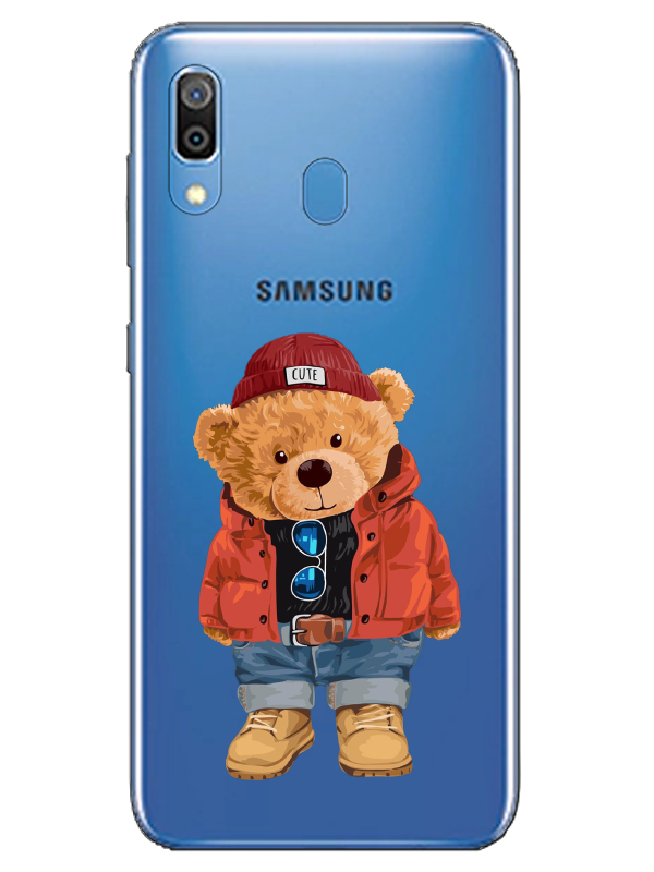 Samsung%20A30%20Teddy%20Bear%20Şeffaf%20Telefon%20Kılıfı