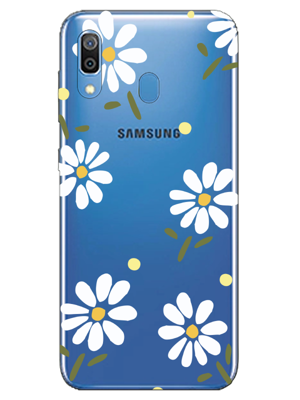 Samsung%20A30%20Papatya%20Şeffaf%20Telefon%20Kılıfı