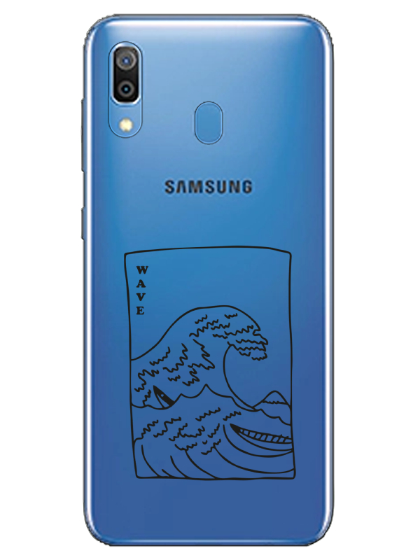 Samsung%20A30%20Kanagawa%20Wave%20Şeffaf%20Telefon%20Kılıfı