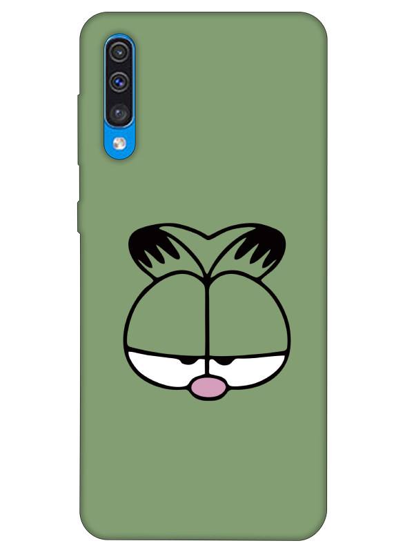 Samsung%20A30s%20Garfield%20Yeşil%20Telefon%20Kılıfı