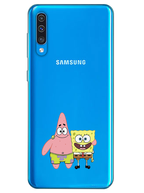 Samsung%20A30s%20Sünger%20Bob%20Ve%20Patrickstar%20Şeffaf%20Telefon%20Kılıfı