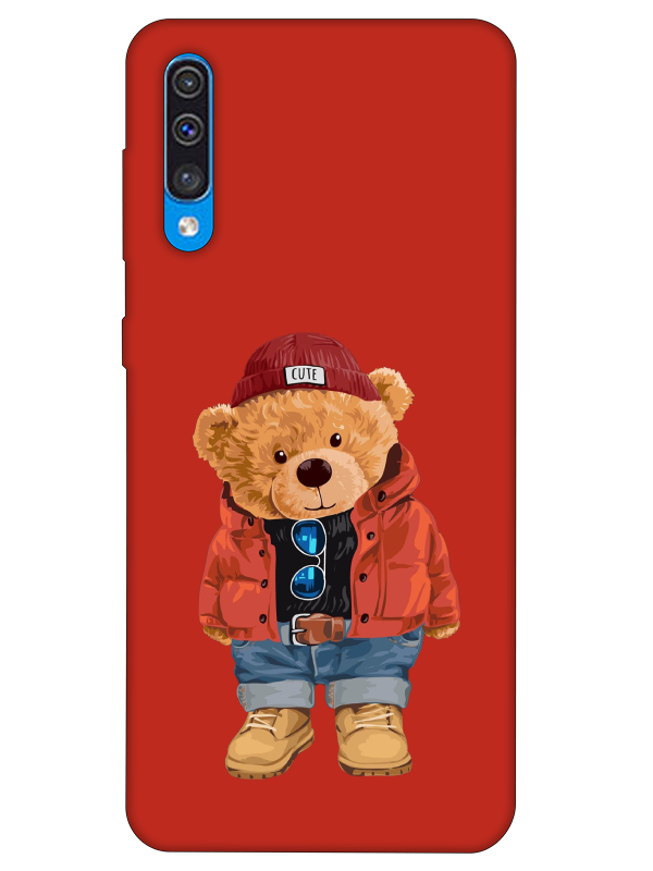 Samsung%20A30s%20Teddy%20Bear%20Kırmızı%20Telefon%20Kılıfı