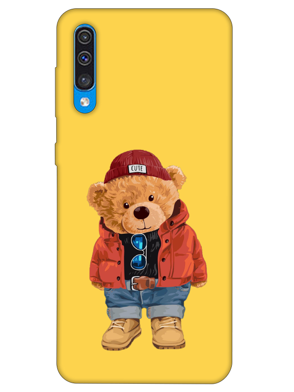 Samsung%20A30s%20Teddy%20Bear%20Sarı%20Telefon%20Kılıfı