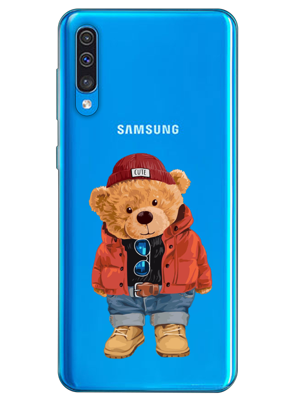 Samsung%20A30s%20Teddy%20Bear%20Şeffaf%20Telefon%20Kılıfı