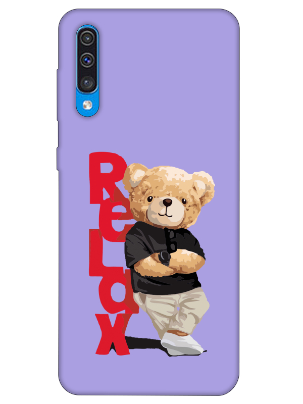 Samsung%20A30s%20Teddy%20Bear%20Relax%20Lila%20Telefon%20Kılıfı