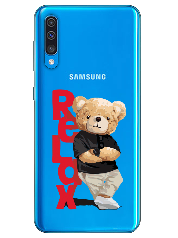 Samsung%20A30s%20Teddy%20Bear%20Relax%20Şeffaf%20Telefon%20Kılıfı