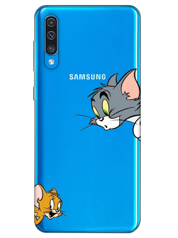 Samsung%20A30s%20Tom%20And%20Jerry%20Şeffaf%20Telefon%20Kılıfı