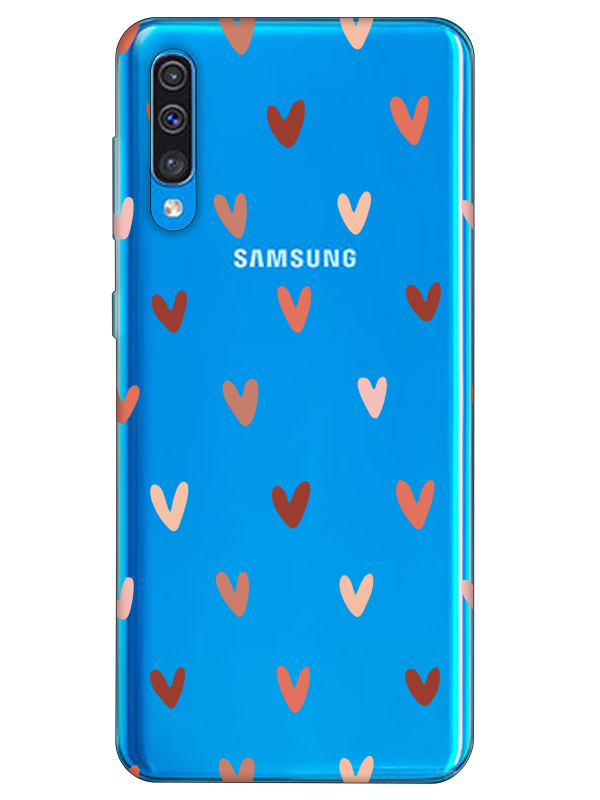 Samsung%20A30s%20Kalp%20Desen%20Şeffaf%20Telefon%20Kılıfı