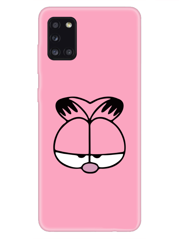 Samsung%20A31%20Garfield%20Pembe%20Telefon%20Kılıfı